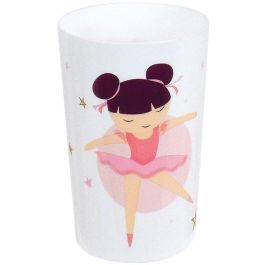 Fun House FUN3524550065748 Vajilla Bailarina: Plato Hondo Ø16 cm, Plato Llano Ø22 cm, Vaso 220 ml y Peluche Musical 40 cm