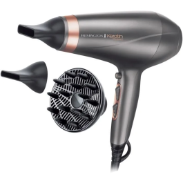Remington AC8820 Keratin Protect Secador de Pelo 2200W con 2 Concentradores y 1 Difusor Gris