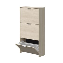 Mueble zapatero 3 puertas abatibles roble