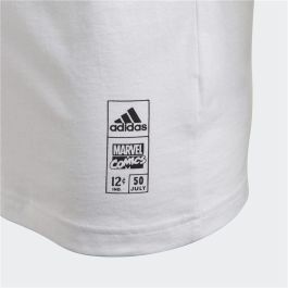Camiseta de Manga Corta Infantil Adidas Iron Man Graphic Blanco M