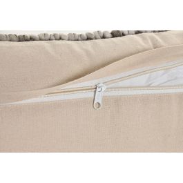 DKD Home Decor Cojín Boho Beige 30 x 50 cm (2 Unidades) de Algodón y Poliéster Hecho a Mano con Cremallera