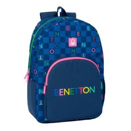 Mochila Escolar Benetton Damero Azul marino 30 x 46 x 14 cm Precio: 21.49999995. SKU: B1D4DY7KFG