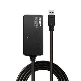 Lindy Hub de Extensión USB 3.0 SuperSpeed Activo Pro 10m, 4 Puertos, 5Gbps, Conectores de Bloqueo