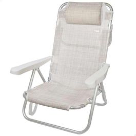 Silla playa aluminio plegable 5 posiciones 48x46x84 cm con cojin mas asa. Precio: 36.88999963. SKU: B16LPNVGH2