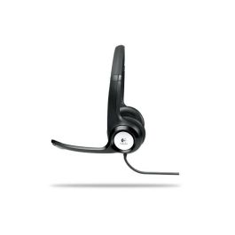 Logitech ClearChat Comfort Auriculares USB con Micrófono Rotatorio y Cancelación de Ruido, Control de Volumen y Mute