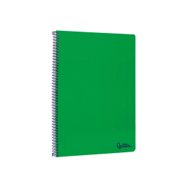 Liderpapel Cuaderno Espiral A4 Smart Tapa Blanda 80 Hojas 75gr Cuadro 4mm con Margen Color Verde