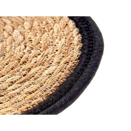 Giftdecor Tapete Natural Borde Negro 30x30 cm Fibra Natural