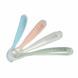 Beaba Set 4 Cucharas de Silicona Primera Edad Ergonómicas Ultra Flexibles Azul Viento, Verde Eucalipto, Niebla Ligera, Rosa Antiguo Precio: 33.4999995. SKU: B12Y459C85