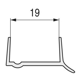 HERRAJES ALK Protector Zócalo Transparente Sp19 3,60M Perfil Antihumedad para Zócalo de Madera