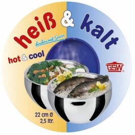 GSW GSW4005643552301 Ensaladera térmica 30 cm Acero Inoxidable 5,50 L con Tapa Antigoteo y Doble Pared