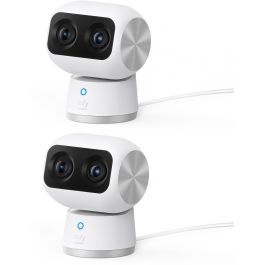 Eufy Indoor Cam S350 Cámara de Seguridad Dual 4K UHD con Zoom 8x PTZ 360° IA Personas/Mascotas Wi-Fi Doble Banda