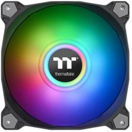 Thermaltake Pure Duo 14 ARGB Sync Radiator Fan, Ventilador de 140mm Negro para Radiador, Doble Anillo LED, Pack de 2