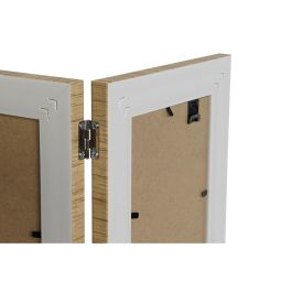 Marco de Fotos Home ESPRIT Marrón Beige Natural Marfil Cristal Poliestireno Escandinavo 31 X 2 X 21 cm (4 Unidades)