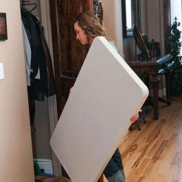 Lifetime Mesa Rectangular Plegable Crema Plástico Acero 122x61x74 cm