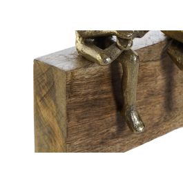 DKD Home Decor Figura Personas Aluminio Mango Dorado Natural 9 x 16.5 x 17 cm