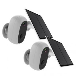 Chacon 2-IPCAM-BE03-PS - 2 Cámaras de Seguridad Exterior WiFi con Panel Solar y Batería Compatible con Google Home y Alexa Precio: 200.79000029. SKU: B1BJ2VAFZY