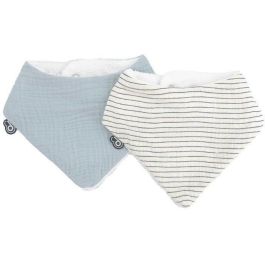 Domiva DOM3700948338520 Pack de 2 Baberos Bandana para Bebé en Muselina estampado Rayas Azules Vintage Talla Única Precio: 24.50000014. SKU: B16LTTWQ2E