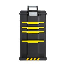 Stanley 1-79-206 Taller Móvil Modular para Herramientas con 4 Cajones, Asa Telescópica y Ruedas Robustas, Polipropileno