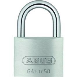 Abus 64TI/50 Candado Titalium, Cuerpo de Aluminio, Llave Paracéntrica, para Protección con Riesgo de Robo Medio