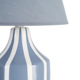 Lámpara Mesa Azul Cerámica-Tejido 22 X 22 X 30 cm