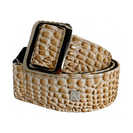 GETM Correa para Guitarra/Bajo Aussie Gator Western Cream ajustable hasta 165 cm