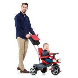 Molto Triciclo Urban Trike Rojo con Palo, Cinturón, Bolsa y Rueda de Goma 98 cm