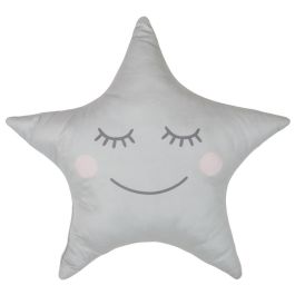 Home Deco Kids Cojín Estrella Gris para Decoración Infantil 44x37 cm