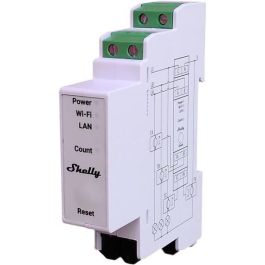 Shelly Pro 3EM-3CT63 Relé WiFi LAN Contador de Corriente con Medición CT 63A Carril DIN