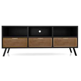 Mueble de TV DKD Home Decor Negro Metal Dorado (125 x 41 x 62 cm) Precio: 427.49999985. SKU: S3023013