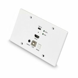 Lindy 150m Cat.6 HDMI 4K60 & Type C HDBaseT EU Wall Plate KVM Extender, Transmitter Lindy 150m Cat.6 HDMI 4K60 & Type C HDBaseT EU Wall Plate KVM Extender, Transmitter