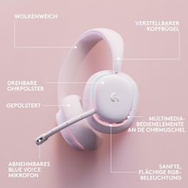 Logitech G G735 Auriculares Inalámbricos Bluetooth / LIGHTSPEED, Jack 3.5mm, Full Size, White Mist