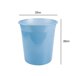 Liderpapel Papelera Plástico Celeste Translucido 13 Litros 275x285 mm
