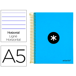 Antartik Cuaderno espiral A5 micro tapa forrada 120 hojas 100 gr color azul Precio: 4.68999993. SKU: B15WFEGS7F