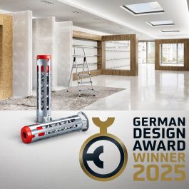Fischer Tacos Duo HM con Tornillos, Ø5 x 55 mm Taco y Ø10 x 55 mm Tornillo, Kit de 25 Unidades para Fijación en Pared