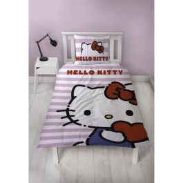 Hello Kitty Juego de Cama Reversible Microfibra 140 x 200 cm + Funda Almohada 63 x 63 cm