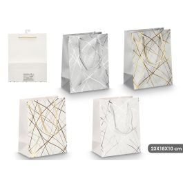 Bolsa Asa Rayas Oro Plata 23X18X10Cm Pincello (48 Unidades) Precio: 28.69000024. SKU: B16JDJRLJ4