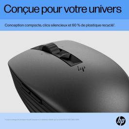 HP Ratón Inalámbrico Recargable y Silencioso 710 – Diseño Ambidextro Compacto, Conectividad Multi-OS, hasta 90 días de Batería