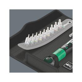 Wera Llave Dinamométrica de Clic Safe-Torque A 1 Set 1 1/4" 05075830001, Rango 2-12 Nm, Incluye 8 Puntas