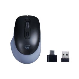 Ewent EW3243 Ratón Inalámbrico Triple Conexión Bluetooth 3.0/5.2 y 2.4GHz Clic Silencioso 3200 DPI Multi-dispositivo Negro Gris