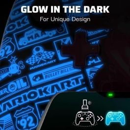 PDP 708056072674 Mando Inalámbrico Glow Grand Prix Peach para Nintendo Switch y Switch OLED Negro y Rosa