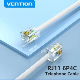 Vention Cable Telefónico RJ11 6P4C IQBWI Blanco 3m