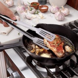 Pinzas de cocina de acero Quttin 27 cm (18 Unidades) Pinzas de cocina de acero Quttin 27 cm (18 Unidades)
