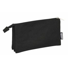 Bolsa para lapices triple negro 22x12x3cm Bolsa para lapices triple negro 22x12x3cm