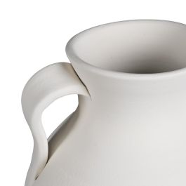 Vasija Blanco Barro Decoración 27 X 27 X 46 cm