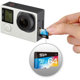Silicon Power Tarjeta Micro SDXC 64GB UHS-I (U3) Superior Pro con Adaptador