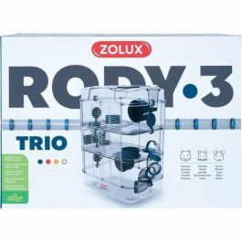 ZOLUX ZOL3336022060256 Jaula Rody3 Trio 3 niveles para hámsters, ratones y jerbos azul L 41 x P 27 x H 53 cm