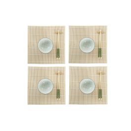 DKD Home Decor Sushi Oriental Set 16 Piezas Bambú Gres Verde Blanco 14.5 x 14.5 x 31 cm