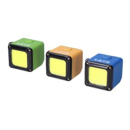 Edm Linterna Cubo LED Recargable 3W 300LM, Función Power Bank, USB + Imán, Colores Surtidos