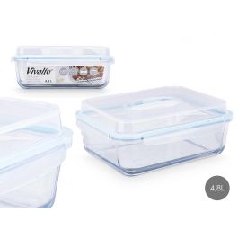 Fiambrera Borosilicato Hermetica C Asa 4800Ml Vivalto 32X13CM (6 Unidades) Precio: 82.69000003. SKU: B14K3PK34C