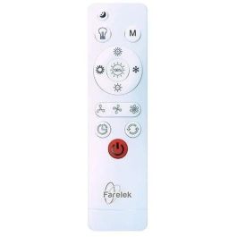 Corona de luz de aire - Ventilador de techo blanco Ø40cm 95W con corona de iluminación LED Corona de luz de aire - Ventilador de techo blanco Ø40cm 95W con corona de iluminación LED